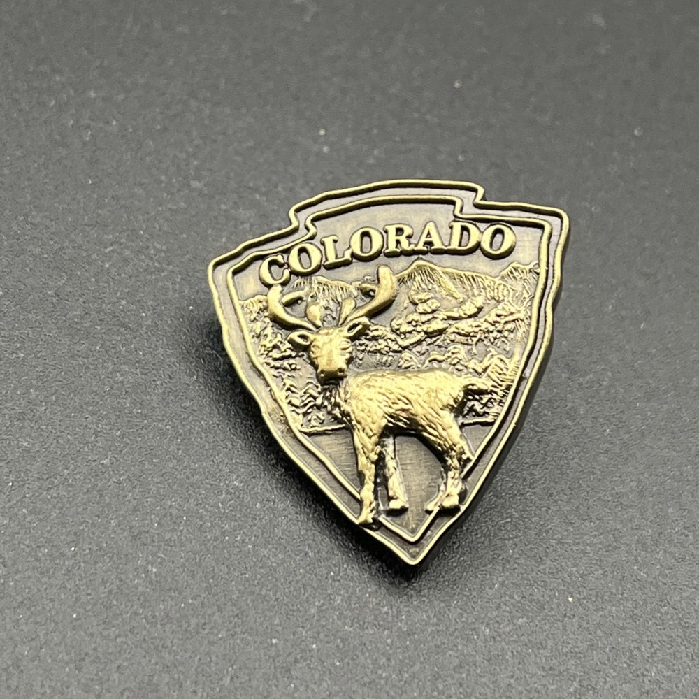 Colorado Arrowhead Deer Elk Mountains Lapel Hat Pin